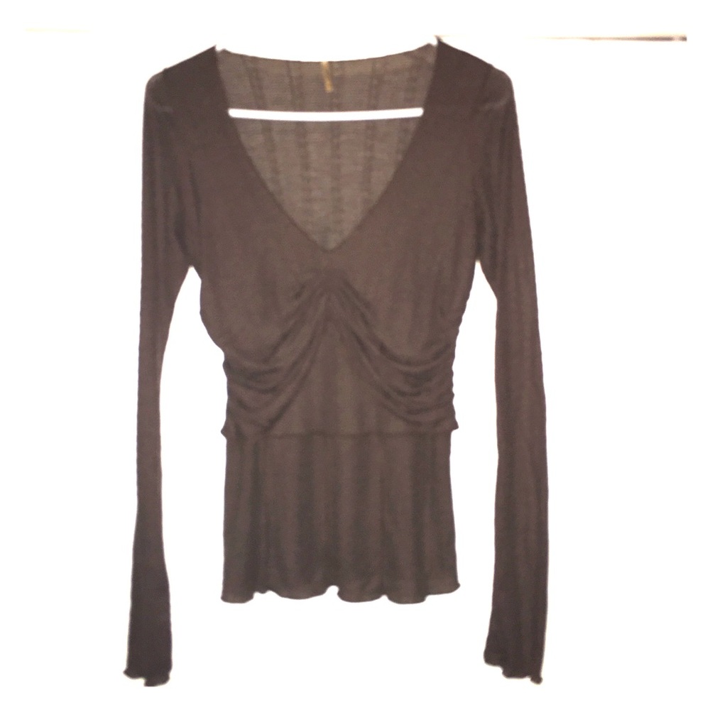 Chocolate brown woman’s sweater.